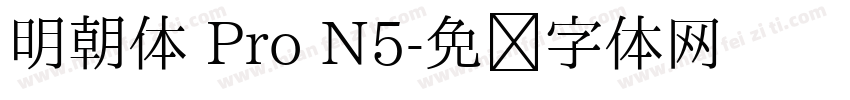 明朝体 Pro N5字体转换